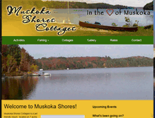 Tablet Screenshot of muskokashorescottages.com